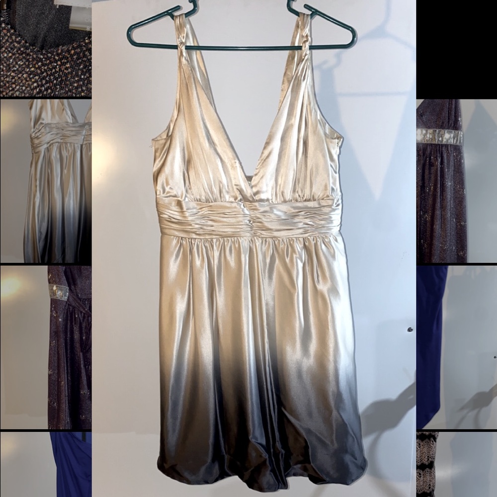 Calvin Klein Satin Ombré Dress Size 10